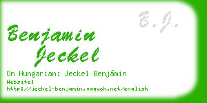 benjamin jeckel business card